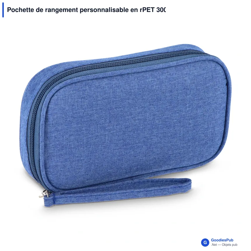 Pochette de rangement personnalisable en rPET 300D avec logo - Kora - Image 4