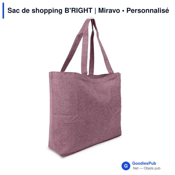 Sac de shopping personnalisable B'RIGHT avec logo | Miravo - Image 2