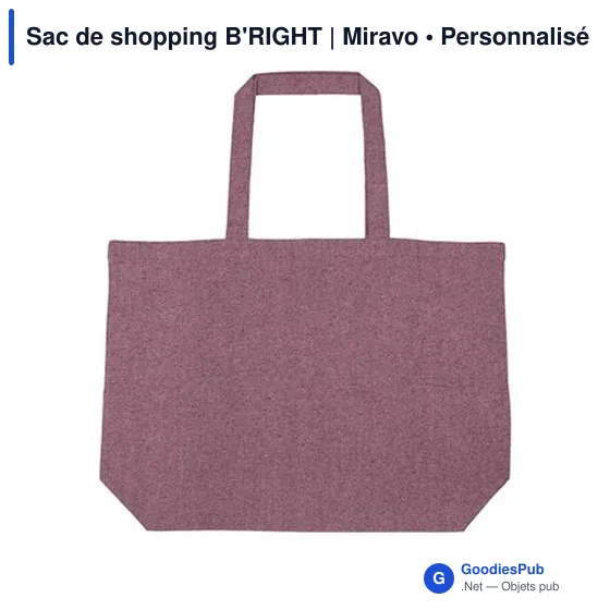 Sac de shopping personnalisable B'RIGHT avec logo | Miravo - Image 3