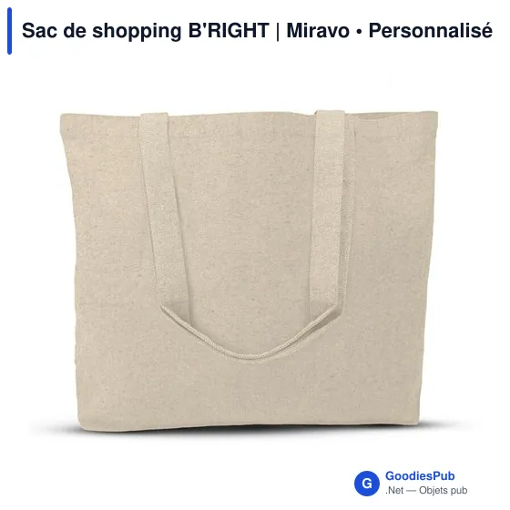 Sac de shopping personnalisable B'RIGHT avec logo | Miravo - Image 4