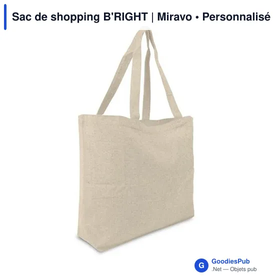 Sac de shopping personnalisable B'RIGHT avec logo | Miravo - Image 5