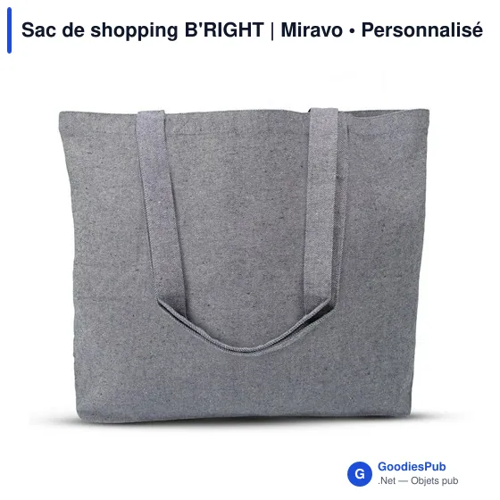 Sac de shopping personnalisable B'RIGHT avec logo | Miravo - Image 7