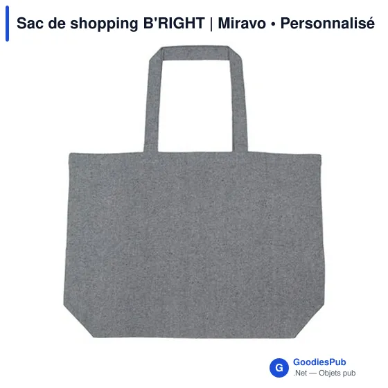 Sac de shopping personnalisable B'RIGHT avec logo | Miravo - Image 9