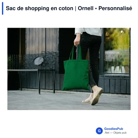 Sac de shopping personnalisable en coton avec logo - Ornell - Image 2