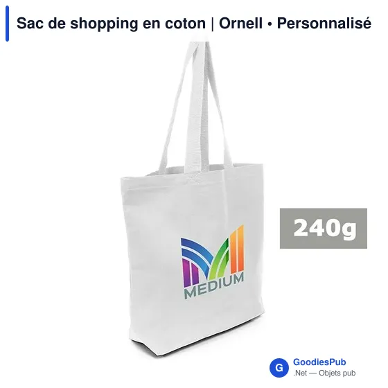 Sac de shopping personnalisable en coton avec logo - Ornell - Image 11