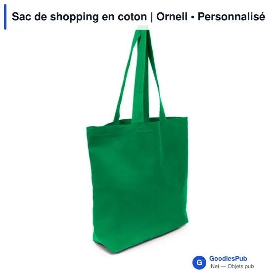Sac de shopping personnalisable en coton avec logo - Ornell - Image 3