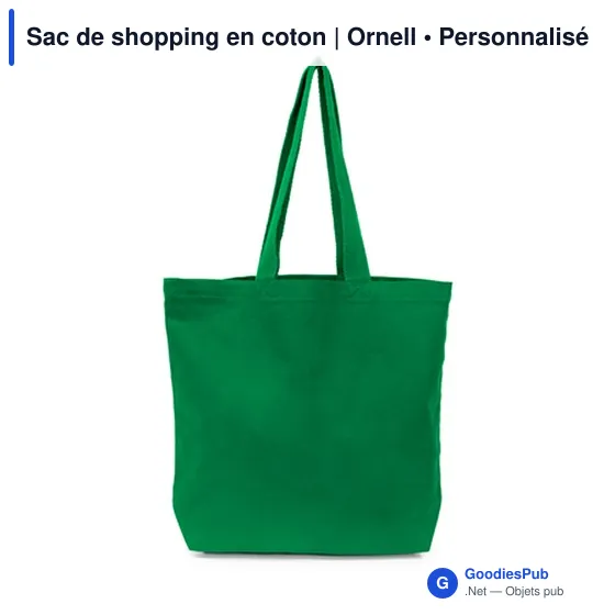 Sac de shopping personnalisable en coton avec logo - Ornell - Image 4