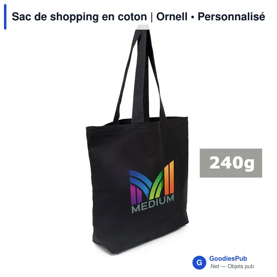Sac de shopping personnalisable en coton avec logo - Ornell - Image 6