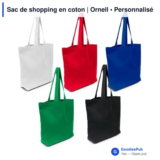 Sac de shopping personnalisable en coton avec logo - Ornell - Image 10
