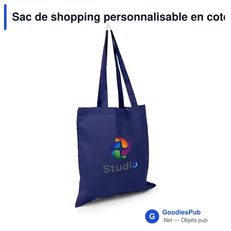 Sac de shopping personnalisable en coton avec logo - Rabia