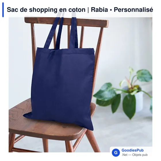 Sac de shopping personnalisable en coton avec logo - Rabia - Image 2