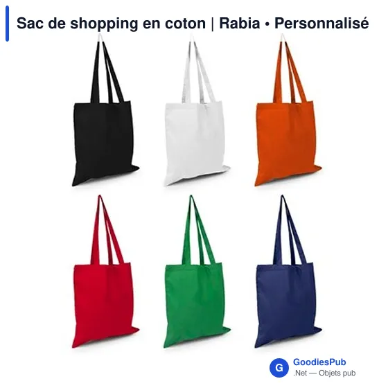 Sac de shopping personnalisable en coton avec logo - Rabia - Image 12