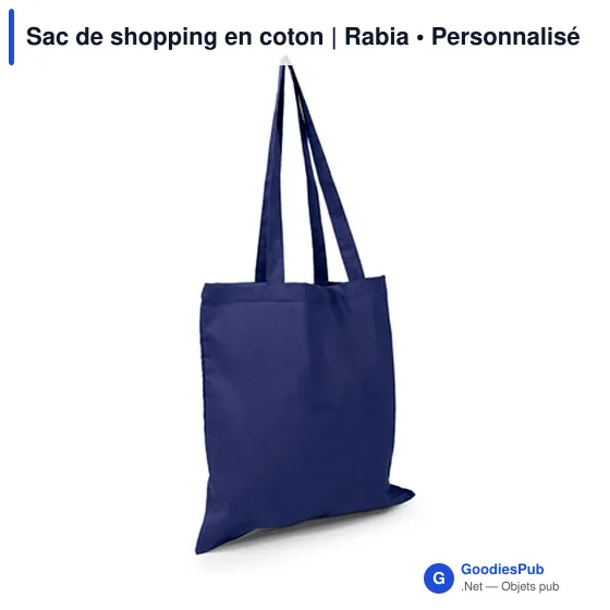Sac de shopping personnalisable en coton avec logo - Rabia - Image 3