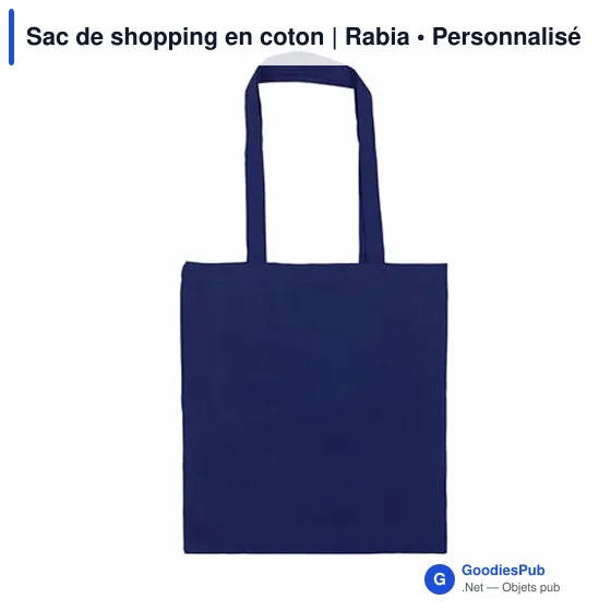 Sac de shopping personnalisable en coton avec logo - Rabia - Image 5