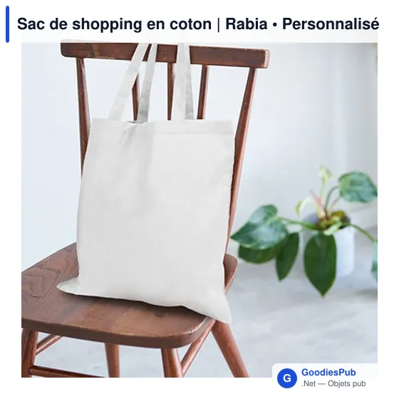 Sac de shopping personnalisable en coton avec logo - Rabia - Image 8