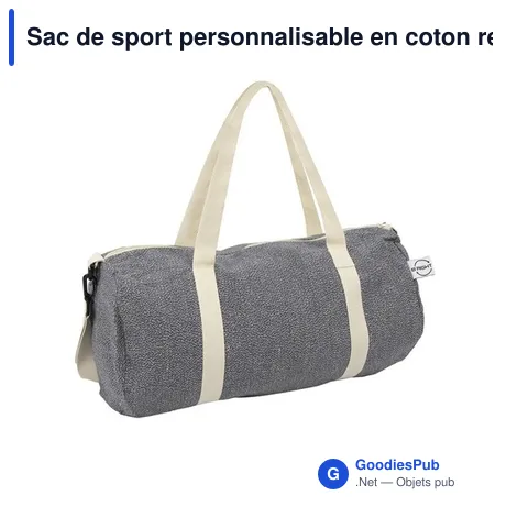 Sac de sport personnalisable en coton recyclé avec logo | B'RIGHT Asha