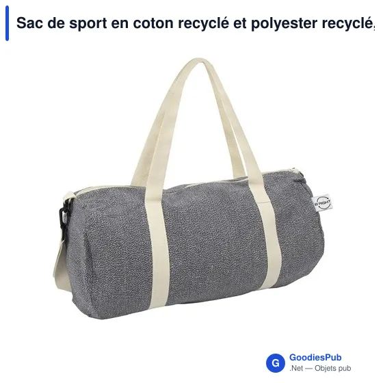 Sac de sport personnalisable en coton recyclé avec logo | B'RIGHT Asha - Image 1