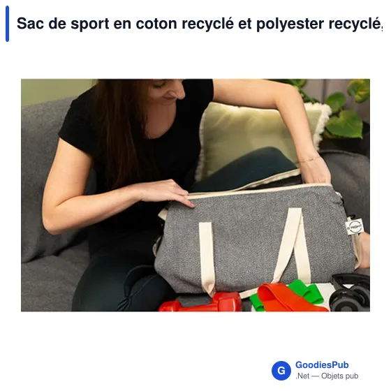 Sac de sport personnalisable en coton recyclé avec logo | B'RIGHT Asha - Image 11
