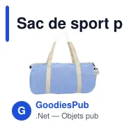 Sac de sport personnalisable en coton recyclé avec logo | B'RIGHT Asha - Miniature 12