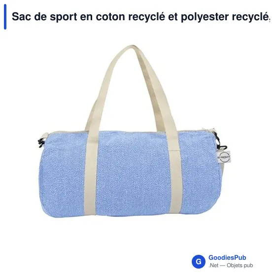 Sac de sport personnalisable en coton recyclé avec logo | B'RIGHT Asha - Image 12