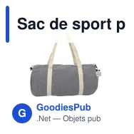Sac de sport personnalisable en coton recyclé avec logo | B'RIGHT Asha - Miniature 3