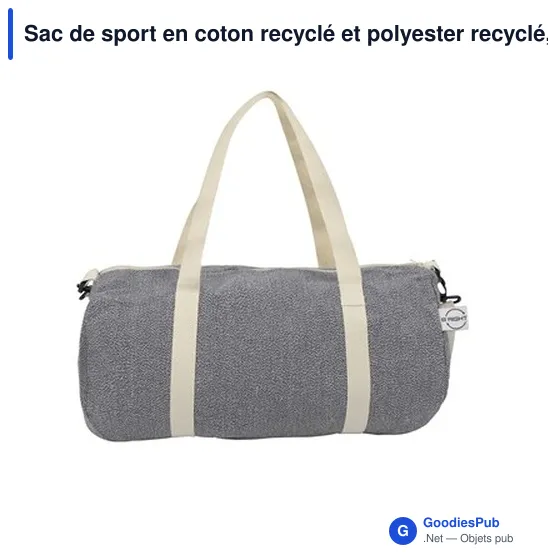 Sac de sport personnalisable en coton recyclé avec logo | B'RIGHT Asha - Image 3