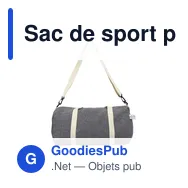 Sac de sport personnalisable en coton recyclé avec logo | B'RIGHT Asha - Miniature 4