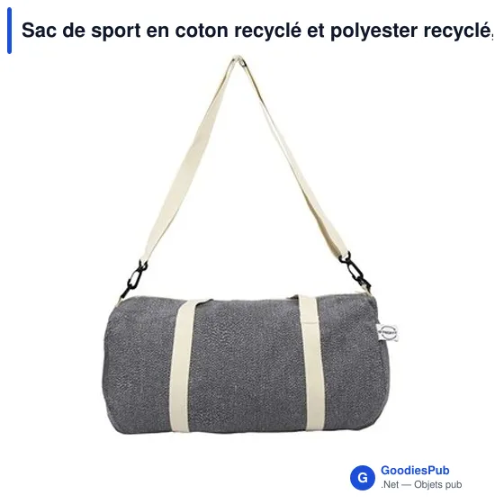 Sac de sport personnalisable en coton recyclé avec logo | B'RIGHT Asha - Image 4