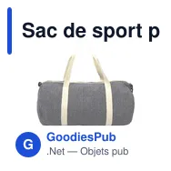Sac de sport personnalisable en coton recyclé avec logo | B'RIGHT Asha - Miniature 5