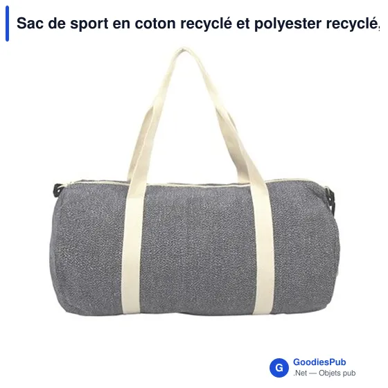 Sac de sport personnalisable en coton recyclé avec logo | B'RIGHT Asha - Image 5