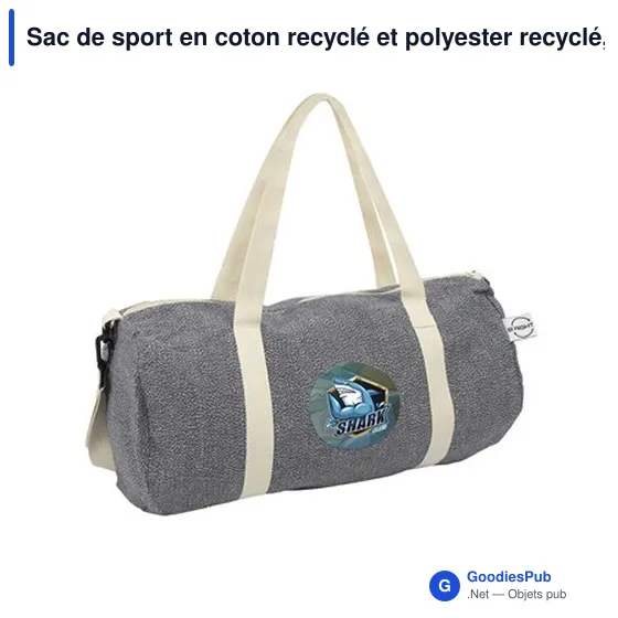 Sac de sport personnalisable en coton recyclé avec logo | B'RIGHT Asha - Image 6