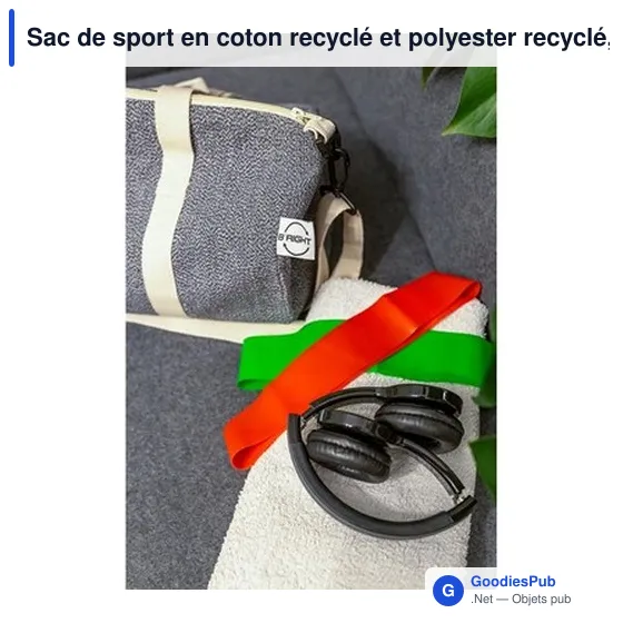 Sac de sport personnalisable en coton recyclé avec logo | B'RIGHT Asha - Image 7