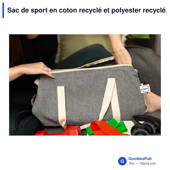 Sac de sport personnalisable en coton recyclé avec logo | B'RIGHT Asha - Image 9