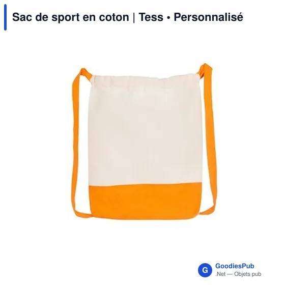 Sac de sport personnalisable en coton avec logo - Tess - Image 11