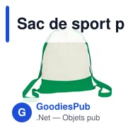 Sac de sport personnalisable en coton avec logo - Tess - Miniature 4