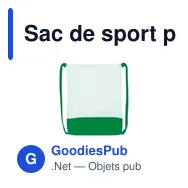 Sac de sport personnalisable en coton avec logo - Tess - Miniature 5