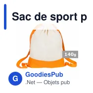 Sac de sport personnalisable en coton avec logo - Tess - Miniature 7