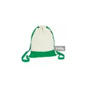 Variante vert - Sac de sport personnalisable en coton avec logo - Tess