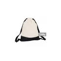 Variante noir - Sac de sport personnalisable en coton avec logo - Tess