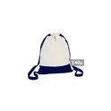 Variante bleu marine - Sac de sport personnalisable en coton avec logo - Tess