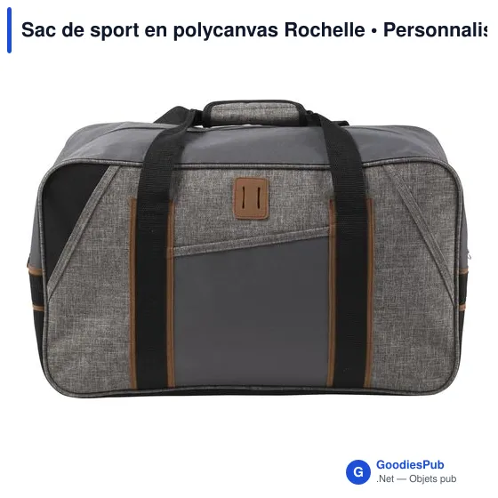 Sac de sport personnalisable en polycanvas avec logo - Rochelle - Image 1