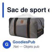 Sac de sport personnalisable en polycanvas avec logo - Rochelle - Miniature 2