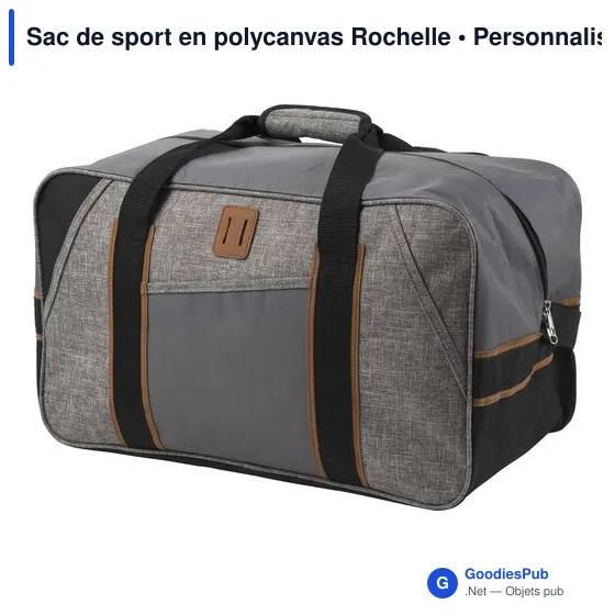 Sac de sport personnalisable en polycanvas avec logo - Rochelle - Image 2