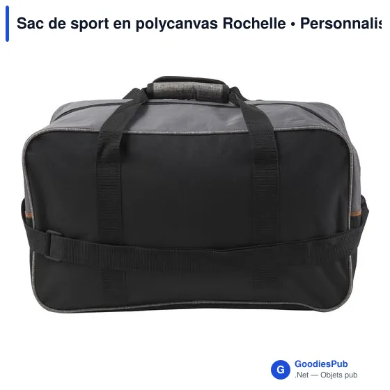 Sac de sport personnalisable en polycanvas avec logo - Rochelle - Image 3