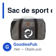 Sac de sport personnalisable en polycanvas avec logo - Rochelle - Miniature 4