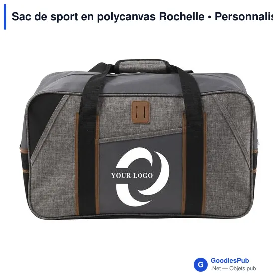 Sac de sport personnalisable en polycanvas avec logo - Rochelle - Image 4