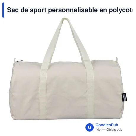 Sac de sport personnalisable en polycoton recyclé avec logo - Tian
