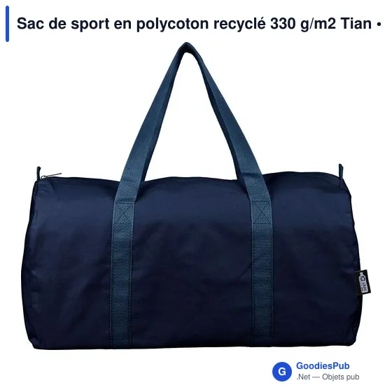 Sac de sport en polycoton recyclé 330 g/m2 Tian - Image 11