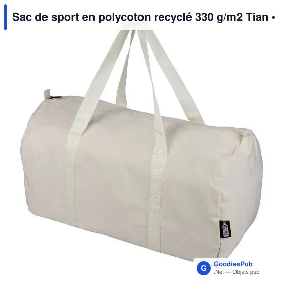 Sac de sport en polycoton recyclé 330 g/m2 Tian - Image 12
