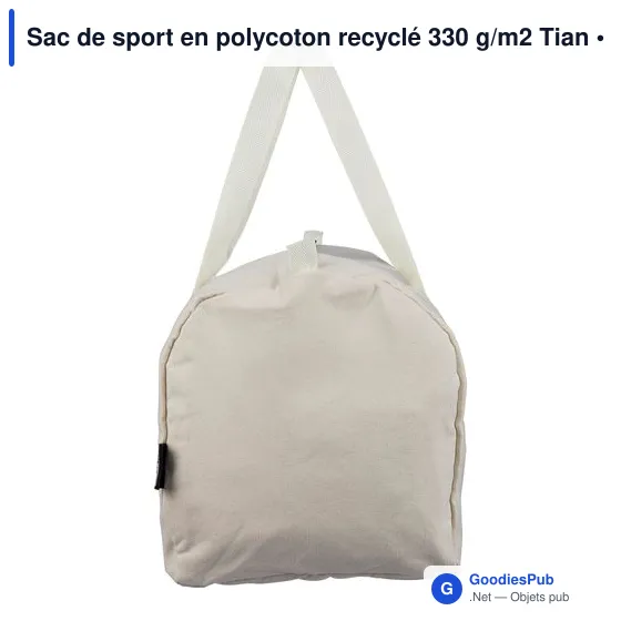 Sac de sport en polycoton recyclé 330 g/m2 Tian - Image 14